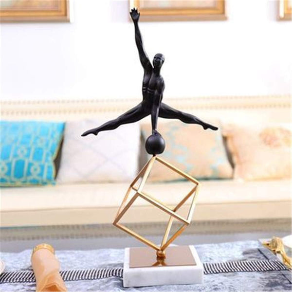 Decorative Statue, Gymnast, Large Indoor Figurine, Tabletop Decor for Living Room or Office by Accent Collection