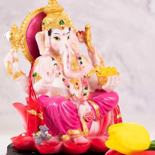 Large Ganesha Statue 23Cm, Resin, Multicolor Hindu God Decor For Home & Car by Accent Collection