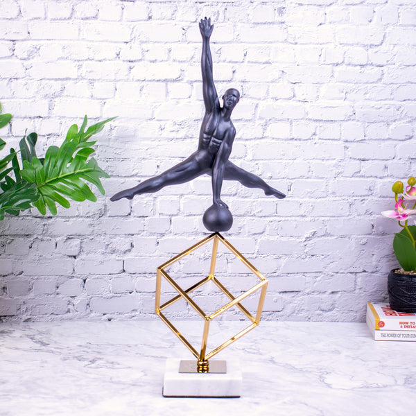 Decorative Statue, Gymnast, Large Indoor Figurine, Tabletop Decor for Living Room or Office by Accent Collection