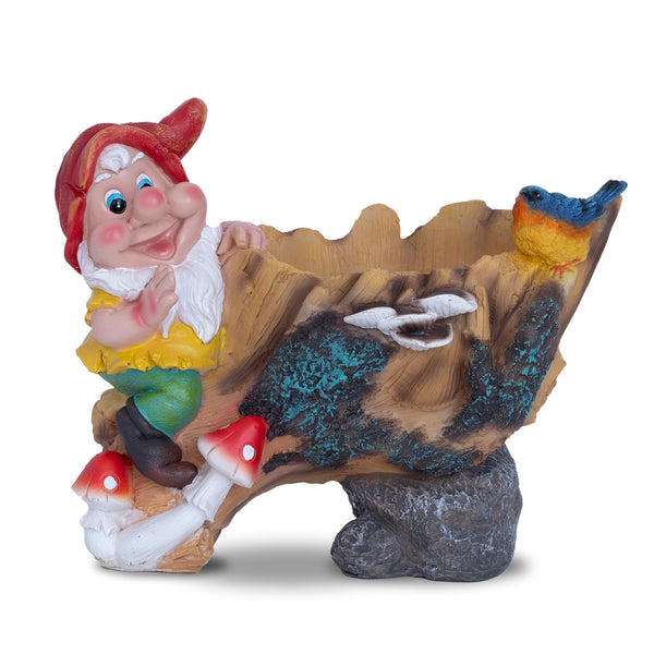 Naughty Gnome Succulent Planter - Cool Candy Dish Green Fairy Garden Pot by Accent Collection