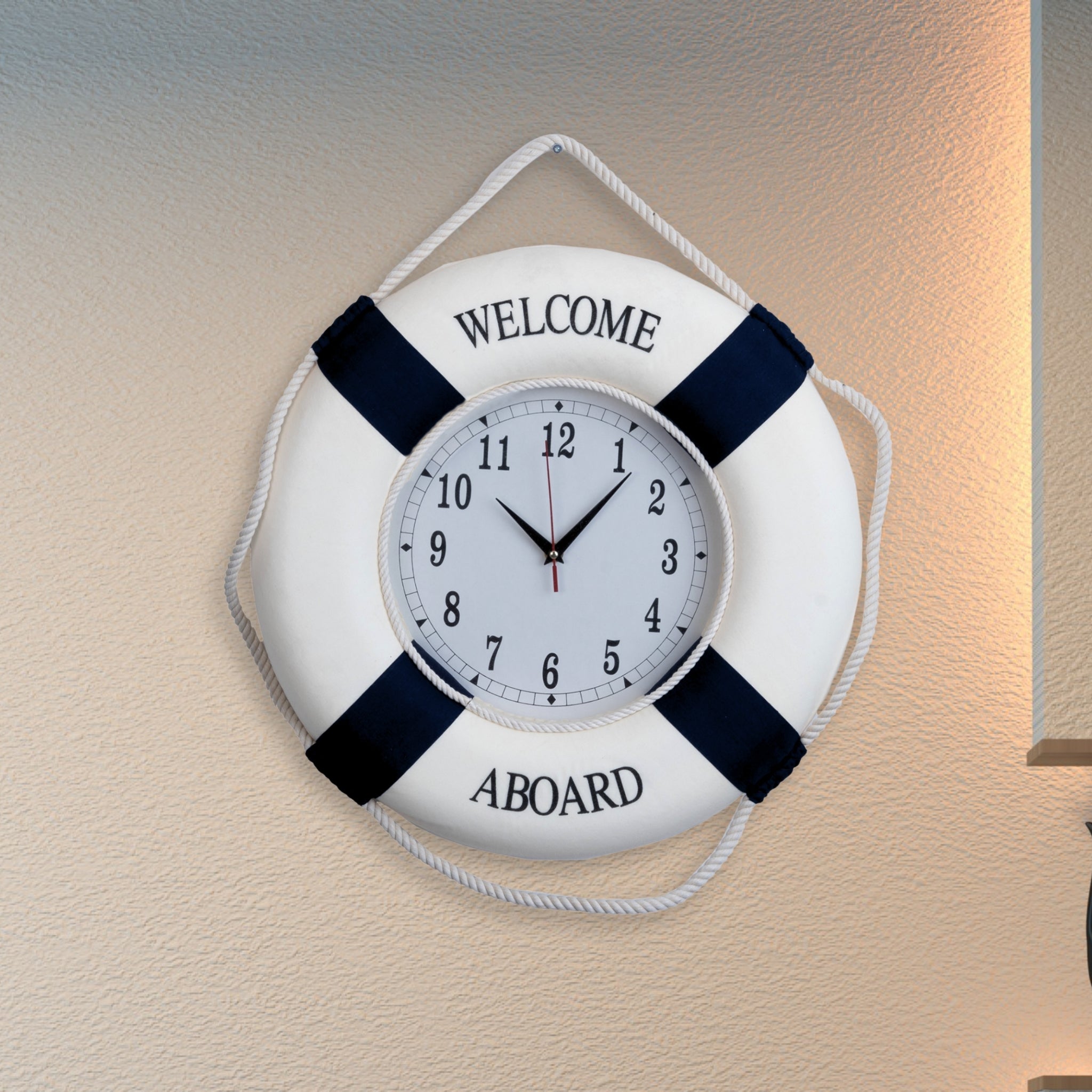 Welcome Aboard Nautical Life Lifebuoy Ring Boat Wall Hanging Home Decoration  Mediterranean Style - AliExpress