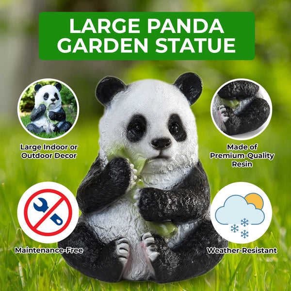 Large Outdoor Statue, 40 cm Panda, Cute Garden Decoration, Outdoor Decor by Accent Collection Home Decor