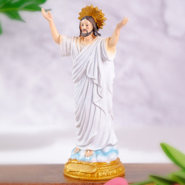 Jesus Resurrection Statue in White, Christian Décor, Catholic, Religious Statue by Accent Collection Home Decor
