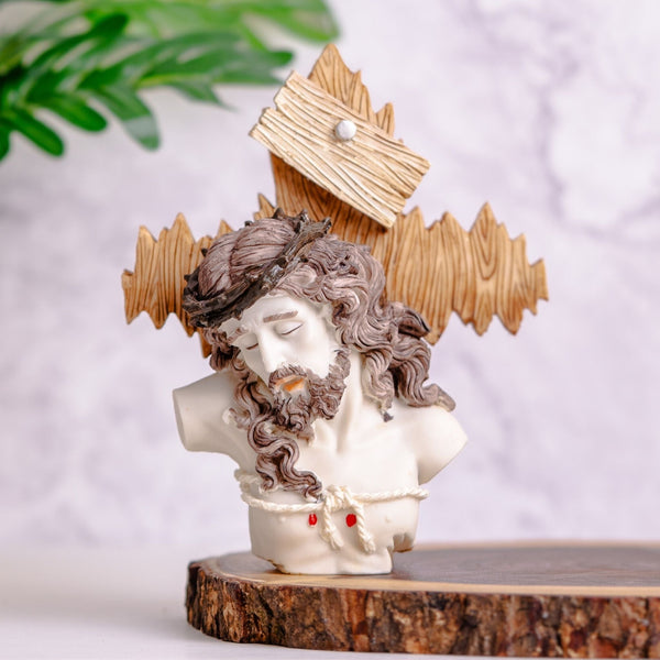 Jesus on Cross Figurine, Altar, Home, Christianity, God Idol, God Statue, Jesus Cross, Christ by Accent Collection Home Decor