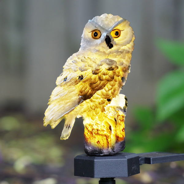 White Owl Solar Garden Light on Stick