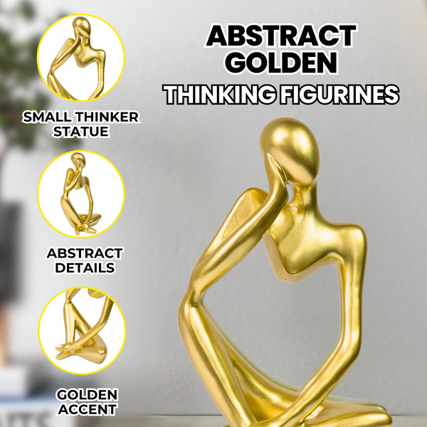 Small Thinker Statue, Abstract Sculpture, Contemporary Abstract Art Decor for Living Room, Home Decor 9in, 23cm by Accent Collection