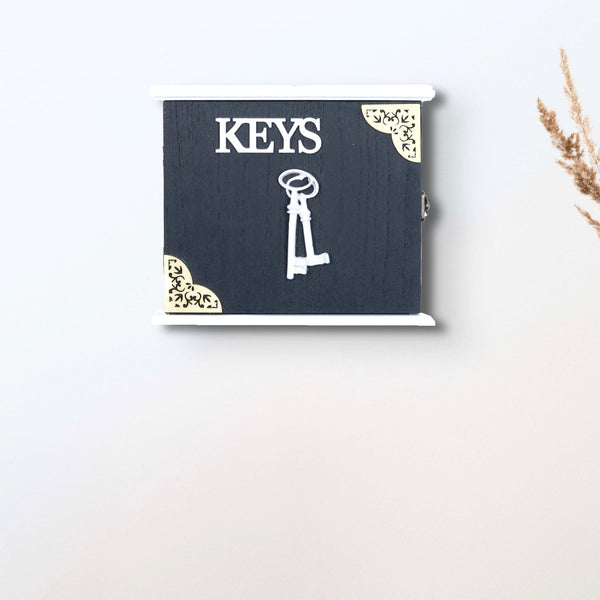Wooden Key Storage Box, Key Holder, Wall Mounted, 3D Engraved Keys, Wooden Key Rack for Wall, 3D Engraved Keys, Home Decorative Accent, Housewarming Gift