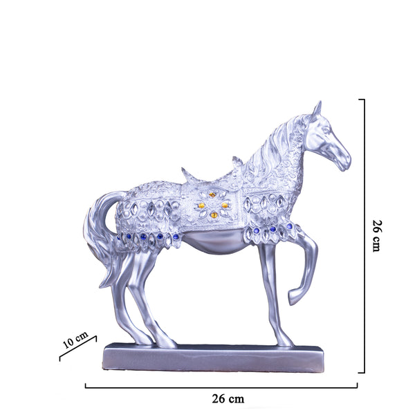 Decorative horse statue with crystals, living room decor, tabletop office decor | Home Decor