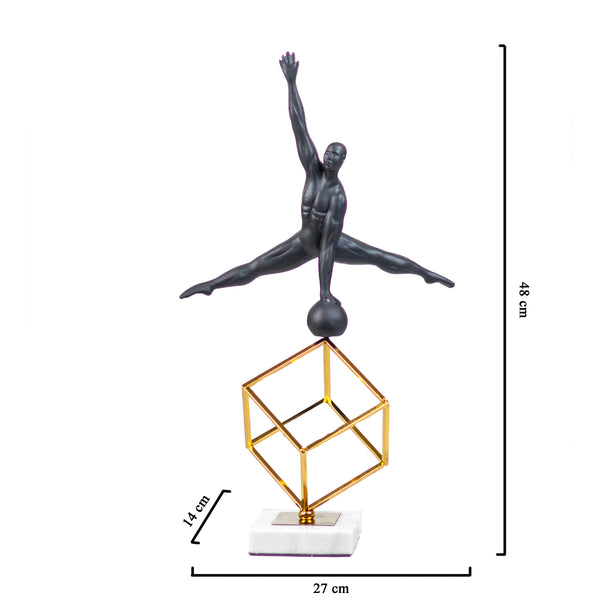 Decorative Statue, Gymnast, Large Indoor Figurine, Tabletop Decor for Living Room or Office | Home Decor