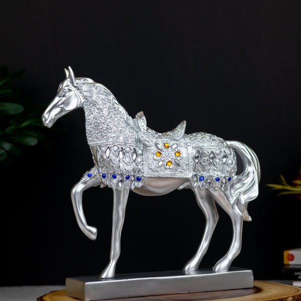 Decorative horse statue with crystals, living room decor, tabletop office decor | Home Decor