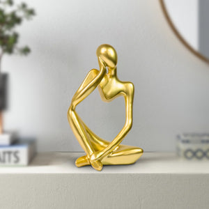 Small Thinker Statue, Abstract Sculpture, Contemporary Abstract Art Decor for Living Room, Home Decor 9in, 23cm by Accent Collection