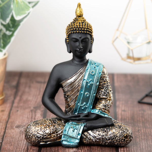 Indoor Buddha Statue for Meditation, Tabletop Decor, Housewarming Gift, and Decoration for Home, Room, or Office