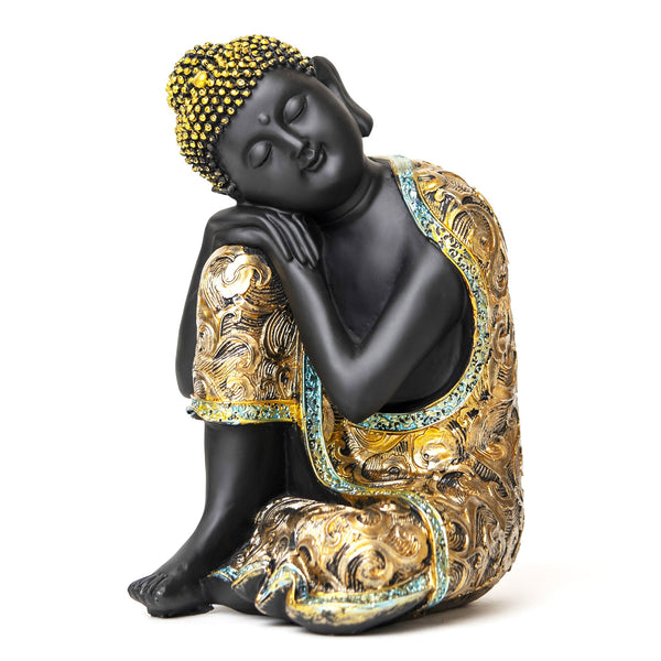 Peaceful Buddha Statue with Relaxing Pose for Zen, Prayer, Meditation, coffee table Centerpiece, or Gift for Housewarming, Promotion, Birthday, or Any Occasion