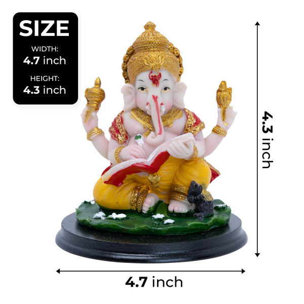 Small Ganesha God Statue, Hindu God Figurine, Indian Ganesh Idol, Pooja Room, Mandir, Diwali Décor or Gift, Housewarming Present for Wisdom & Prosperity