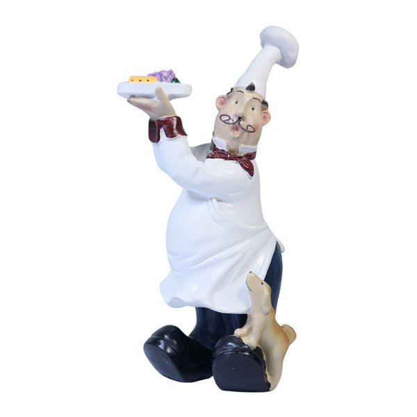 Chef Ornament, Polyresin Statue Art, Decor for Kitchen, Restaurant, Cafe, Bakery, Fun Gift 10 inch 25 cm | Home Decor