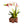 Realistic Faux Orchid In Brown Wood-Like Polyresin Planter For Elegant Home Decor