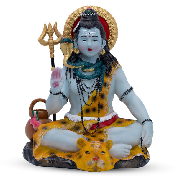 Large Shiva Statue, 25 cm High, Hindu God Idol, Shiva Figurine, Indian Pooja Room, Mandir Diwali Gift Home Decor, Housewarming Gift