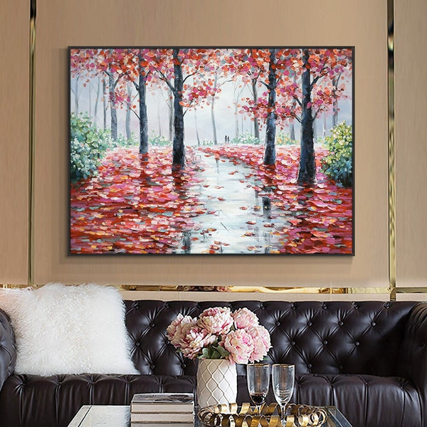 Large Wall Art, Fall Colors, Living Room Wall Art, Wall Painting, Nature Painting, Landscape Painting, Extra Large Wall Art, Wall Decor