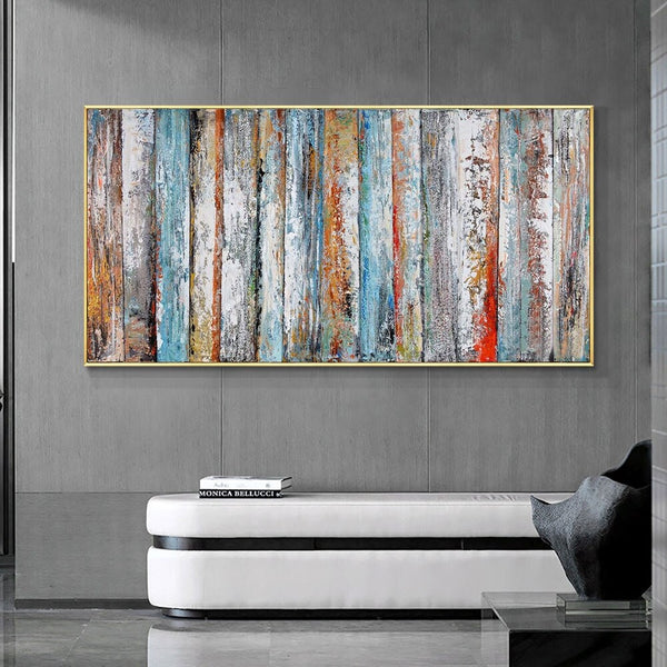 Tree Bark Painting - Extra Large Abstract Art Canvas, Rustic Tree Wall Decor for Modern Living Room, Unique Hand-Painted Gift by Accent Collection
