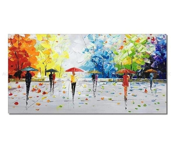 Original Art Colorful Trees Abstract Painting Buy Extra Large Wall Art Living Room Painting on Canvas Large Canvas Painting Artwork by Accent Collection