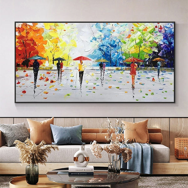Original Art Colorful Trees Abstract Painting Buy Extra Large Wall Art Living Room Painting on Canvas Large Canvas Painting Artwork by Accent Collection