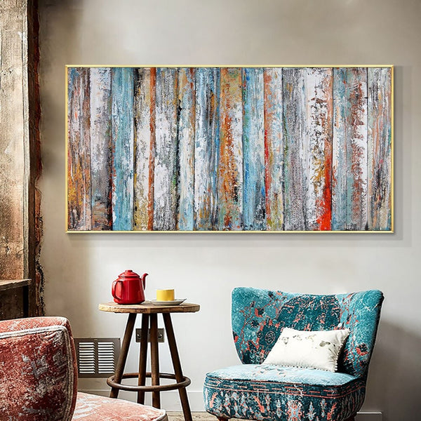 Tree Bark Painting - Extra Large Abstract Art Canvas, Rustic Tree Wall Decor for Modern Living Room, Unique Hand-Painted Gift by Accent Collection