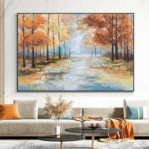 Solidarity of Fall - Landscape Oil Painting Modern Wall Art Canvas Painting For Living Room Home Decoration by Accent Collection