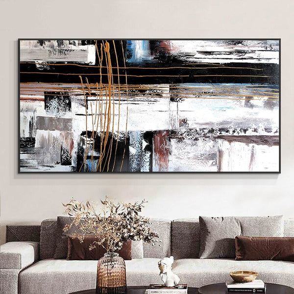 Handmade Abstract Art, Deep Space Oil Painting, Minimalist Bedroom Wall Painting, Framed Wall Art for New Home by Accent Collection