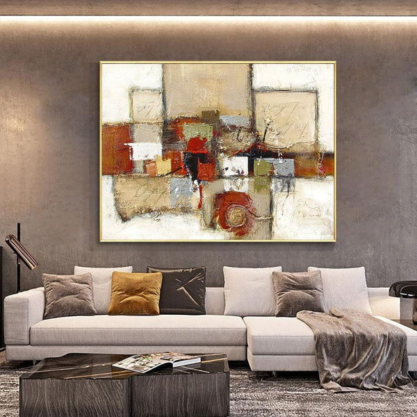 Thick Palette Knife Painting - Vibrant Abstract Impasto Art on Canvas, Textured Wall Decor for Modern Home, Unique Housewarming Gift by Accent Collection