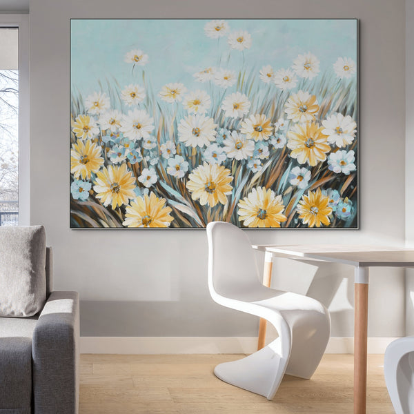 Floral Wall Art, Hand-Painted Spring Blossoms Painting, Large Canvas Wall Art for Living Room, Unique Housewarming Gift by Accent Collection