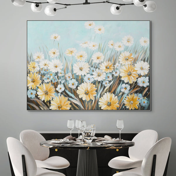 Floral Wall Art, Hand-Painted Spring Blossoms Painting, Large Canvas Wall Art for Living Room, Unique Housewarming Gift by Accent Collection