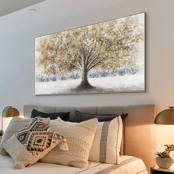 Large Wall Art, Landscape Painting of Forest Trees, Tree Painting, Living Room Canvas Art, Textured Wall Art, Nature Painting by Accent Collection
