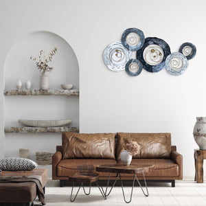 Metal Wall Hanging, Gray Circles by Accent Collection Home Decor