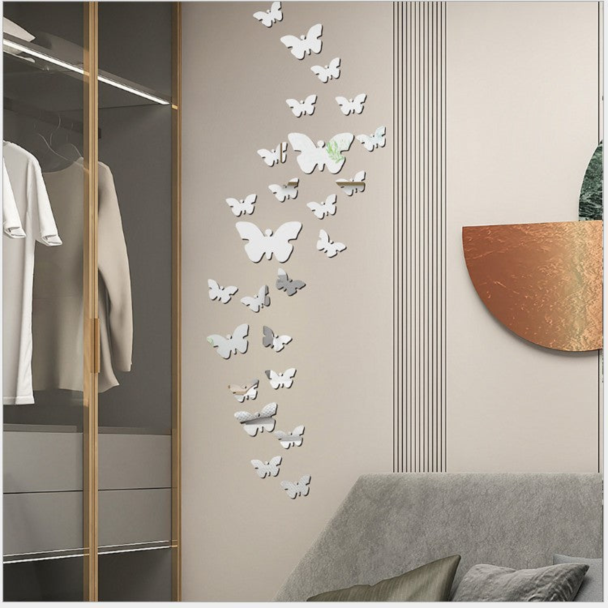 30 pcs DIY Acrylic Butterfly Mirror Wall Stickers for Home Decor – Accent  Collection