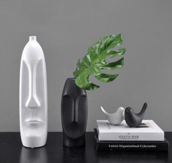 Abstract Human Face Vase by Accent Collection
