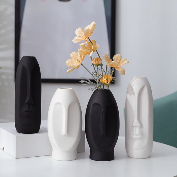 Abstract Human Face Vase by Accent Collection Home Decor