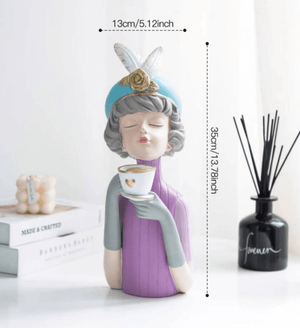Decorative Girl Statue - For the Love of Tea by Accent Collection Home Decor