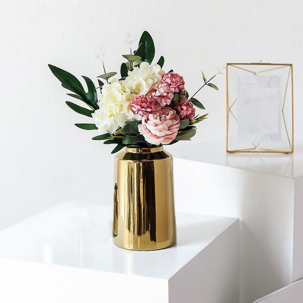 Gold Ceramic Vase for Home Decoration by Accent Collection Home Decor
