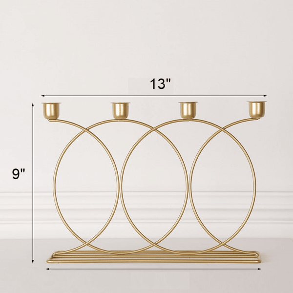 Metal Multi-Candlestick Holder for Home Decor 13*9 Inch / 4 Candles by Accent Collection Home Decor