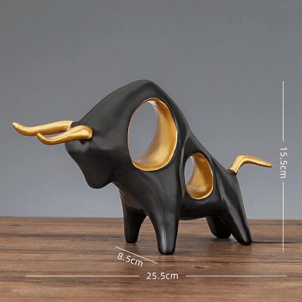 Pair of Bull Decorative Figurines for Home Decor Desk Decor Animal Figurine Living Room Decor Office Decor by Accent Collection