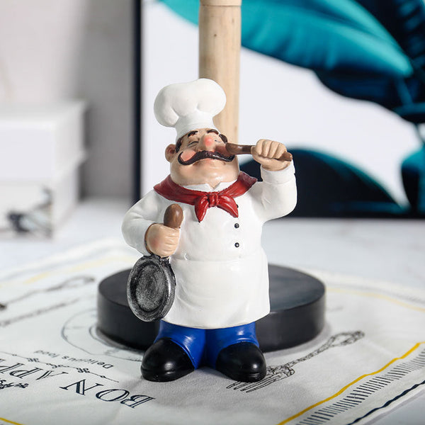 Paper Towel Holder Featuring Cute Chef| Home Decoration | Home Decor