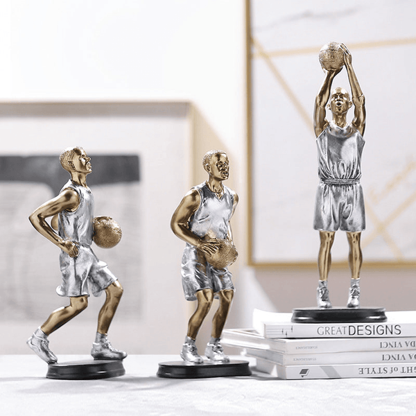 Set of 3, Basket Ball Player Statues for Home Décor by Accent Collection Home Decor