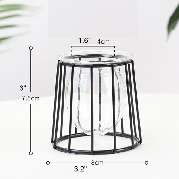 Small Geometric Flower Vase for Modern Home Decoration C - 3*3 Inch / Black by Accent Collection Home Decor