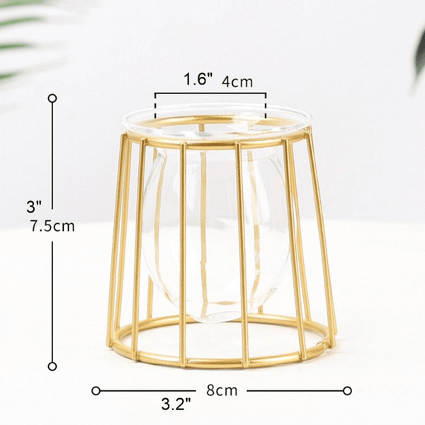 Small Geometric Flower Vase for Modern Home Decoration C - 3*3 Inch / Gold by Accent Collection Home Decor