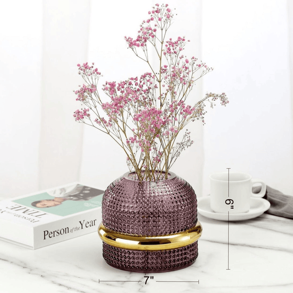 UFO Luxurious Vase with Golden Ring by Accent Collection Home Decor