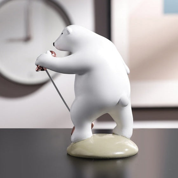 White Bear Statue for Children’s Room - Music Lovers by Accent Collection Home Decor