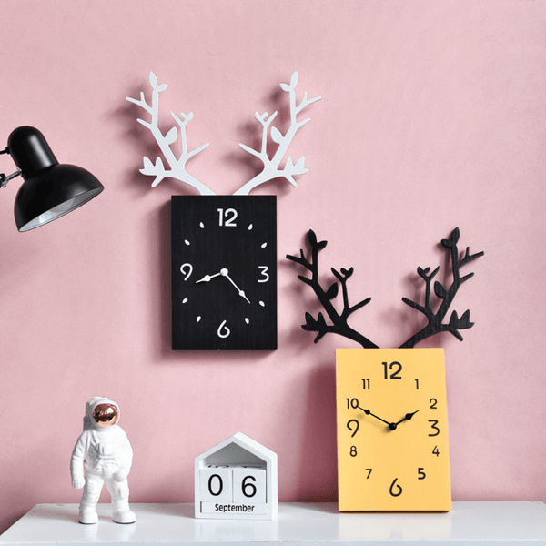 Wooden Deer Clock for Home Décor by Accent Collection Home Decor