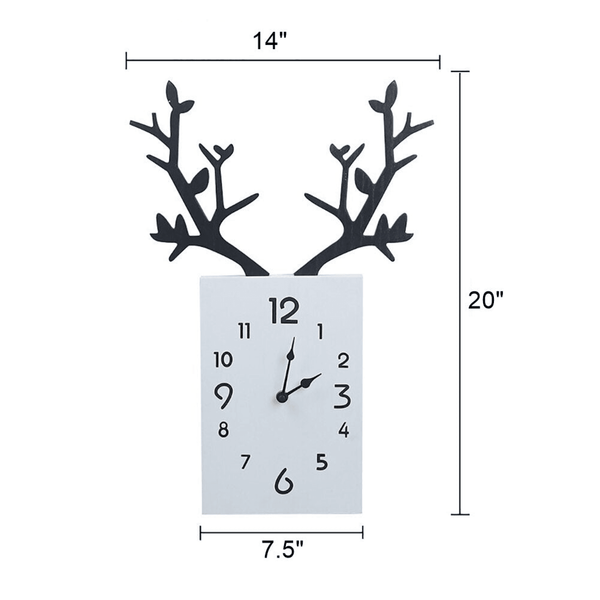 Wooden Deer Clock for Home Décor by Accent Collection Home Decor